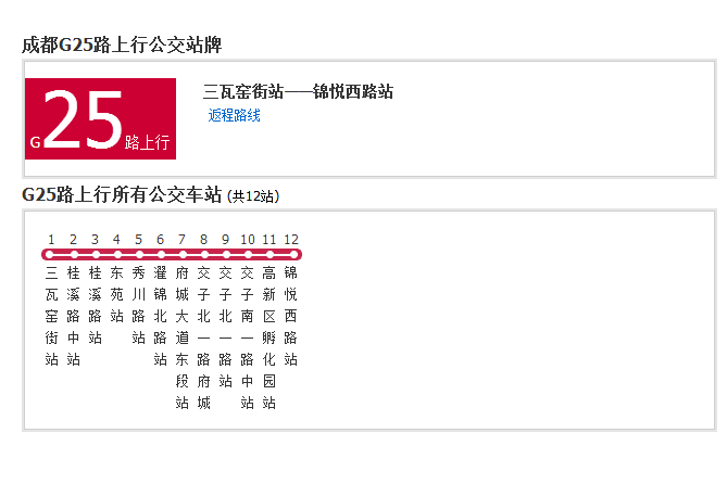 成都公交G25路