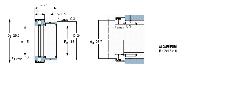 SKF NKXR15Z軸承