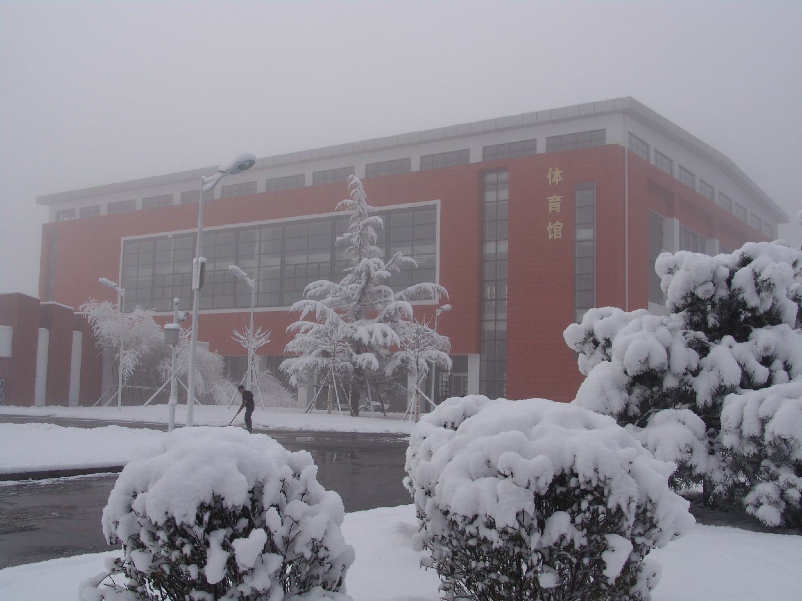 校園雪景