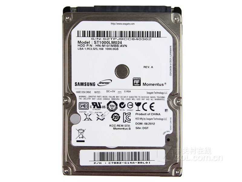 希捷/三星1TB 5400轉 8M SATA3(ST1000LM024)