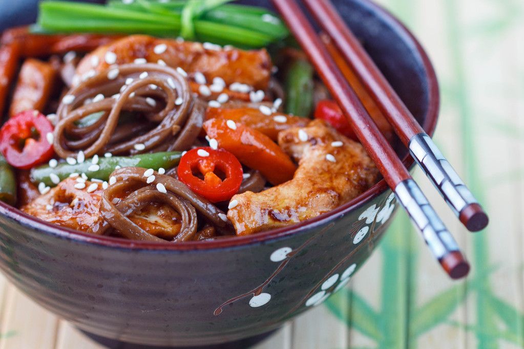 雞肉蘑菇蕎麥麵