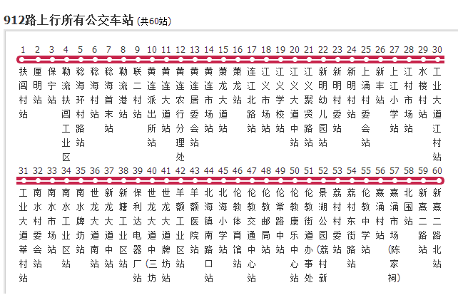 佛山公交912路