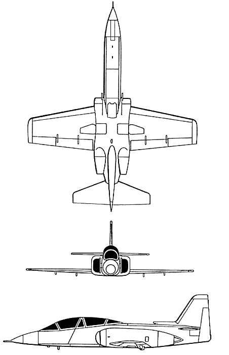 AT-3教練機三視圖