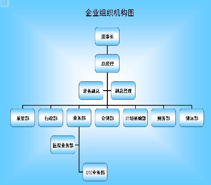 福建中源醫藥有限公司組織結構圖