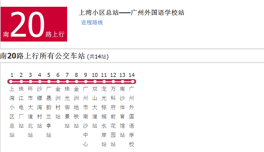 廣州公交南20路