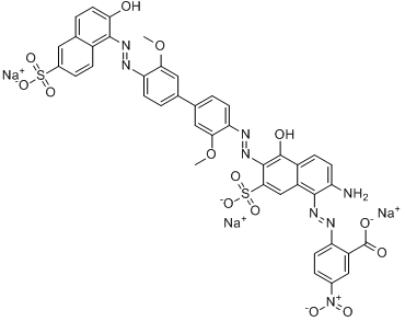 2-[[2-氨基-5-羥基-6-[[4\x27-[（2-羥基-6-磺基-1-萘基）偶氮]-3,3\x27-二甲氧基（1,1\x27-聯苯基）-4-基]偶氮]-7-磺基-1