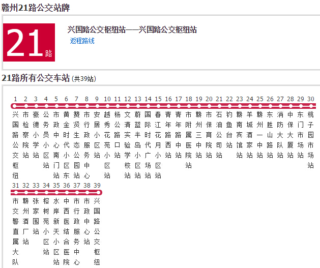 贛州公交21路