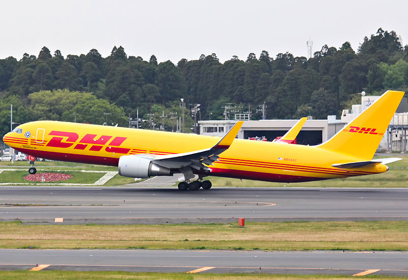 極地航空的DHL快遞塗裝B767貨機