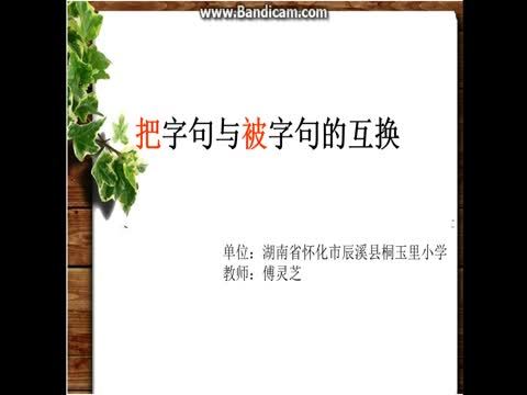 “把”字句與“被”字句的互換