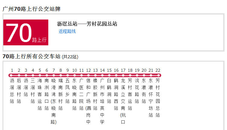 廣州公交70路