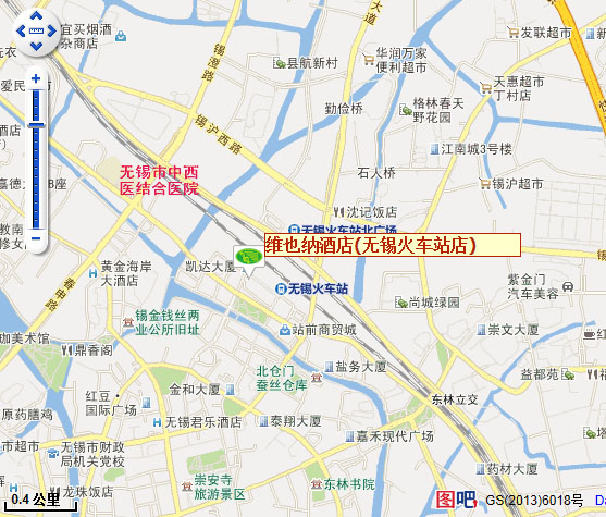 維也納酒店（無錫火車站店）地理位置