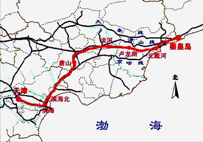 津秦客運專線示意圖