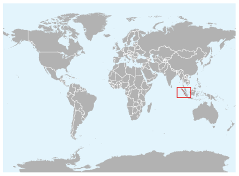 蘇門答臘寬嘴鶇分布圖