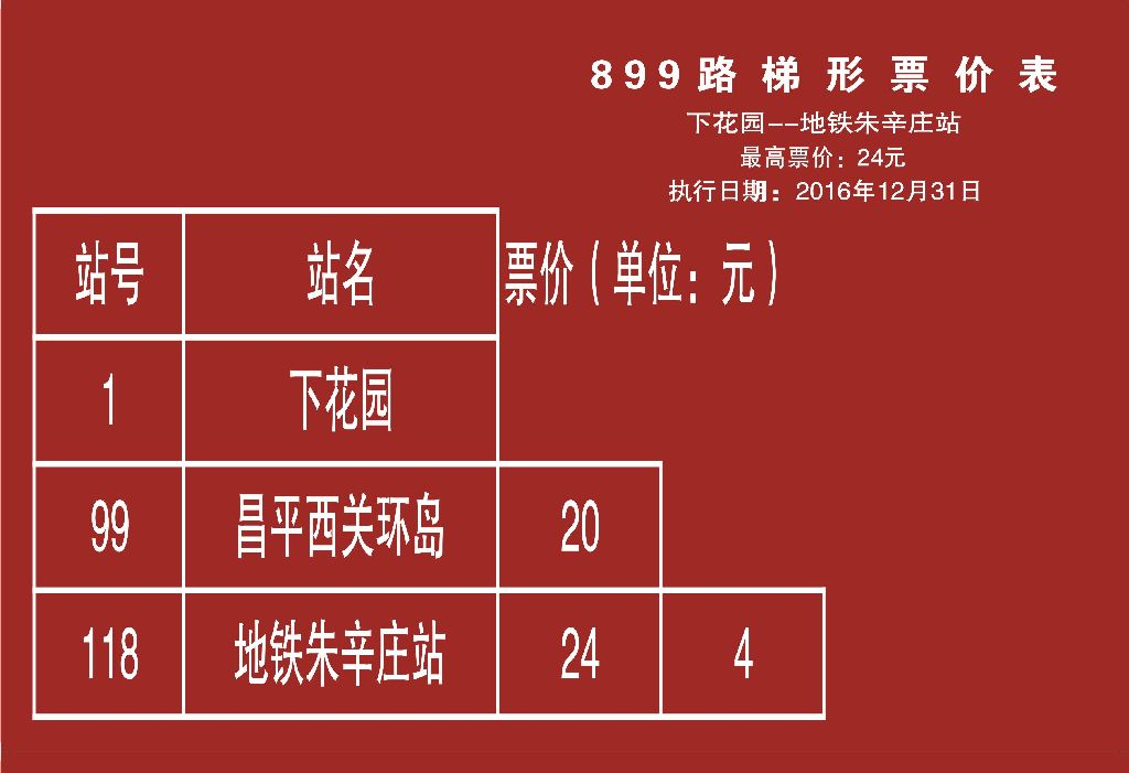 北京公交899路