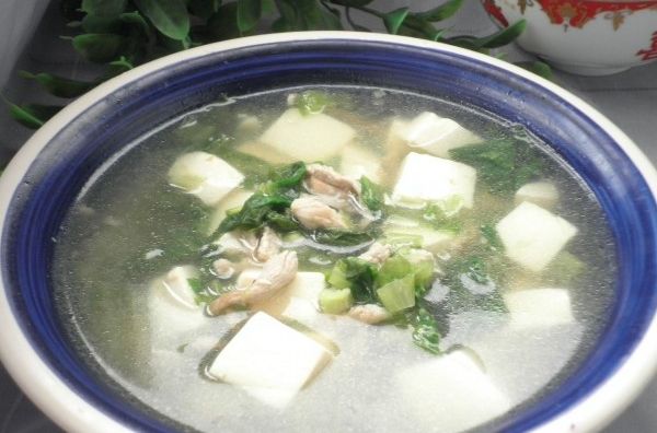 榨菜肉絲凍豆腐湯