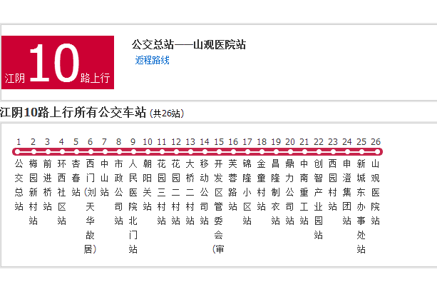 無錫公交江陰10路