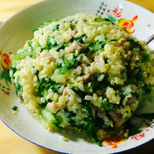 小青菜納豆蛋炒飯