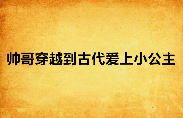 帥哥穿越到古代愛上小公主