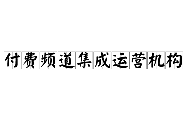 付費頻道集成運營機構