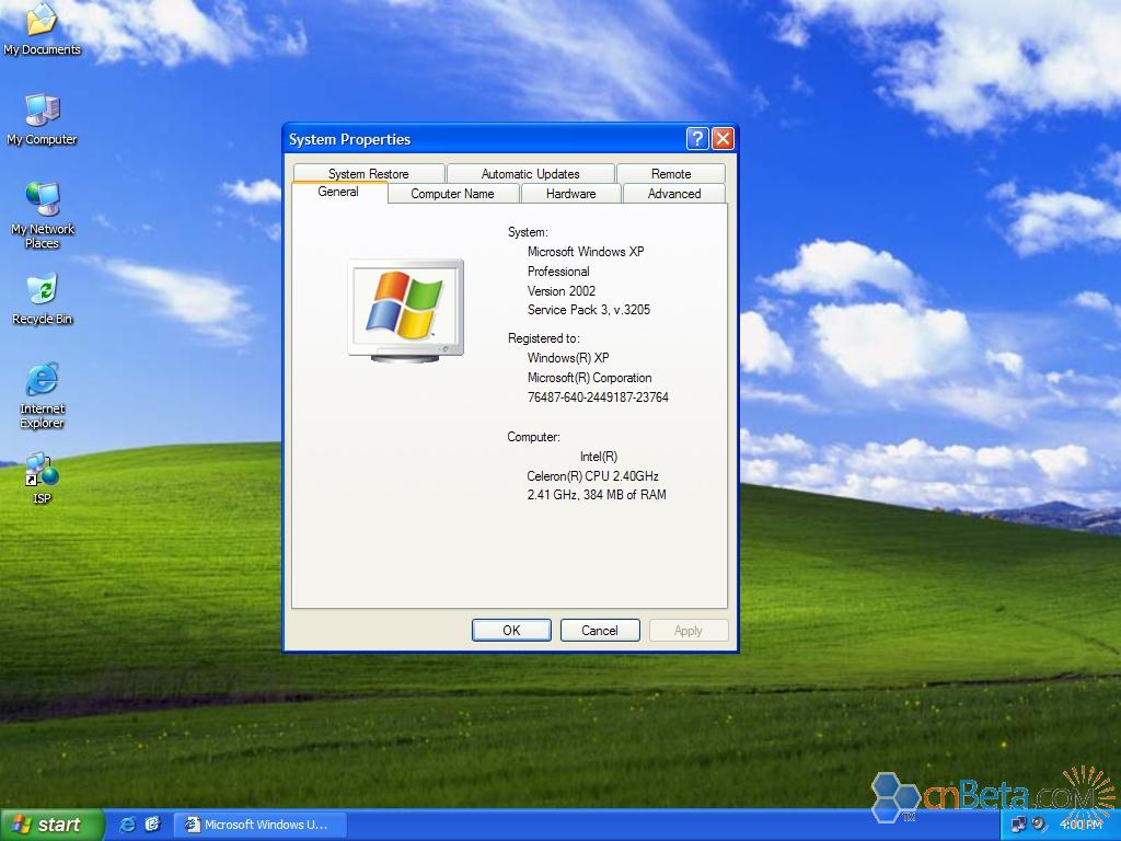 Windows XP Service Pack 3