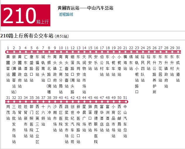 佛山公交210路