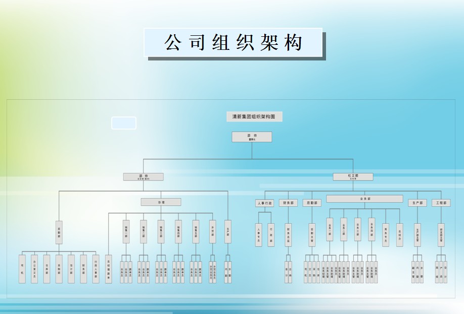 清新集團組織框架圖