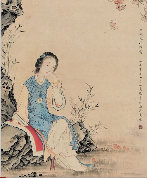 桐蔭仕女圖