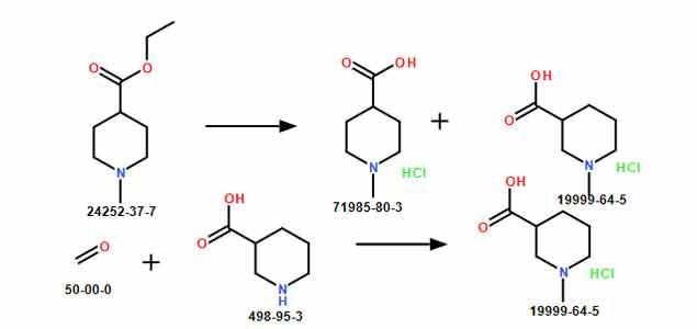 1-甲基哌啶-3-羧酸鹽酸鹽的合成路線