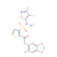 （4-氯-3-甲基-1,2-惡唑-5-基）-[2-[2-（6-甲基-1,3-苯並二氧戊環-5-基）乙醯基]噻吩-3-基]磺醯亞胺鈉鹽