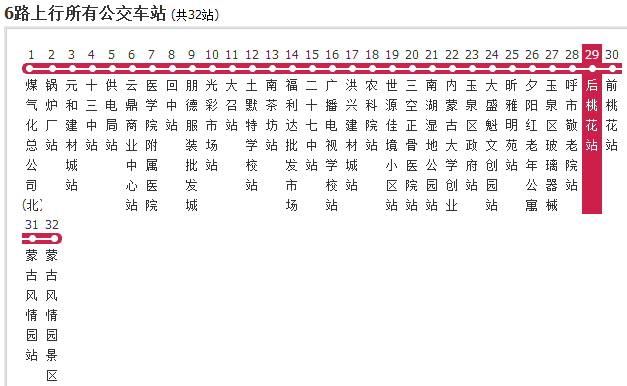 呼和浩特公交6路