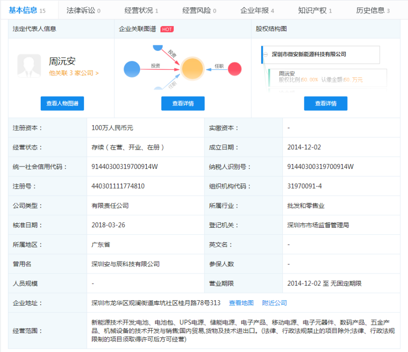 深圳市微安新能源科技有限公司