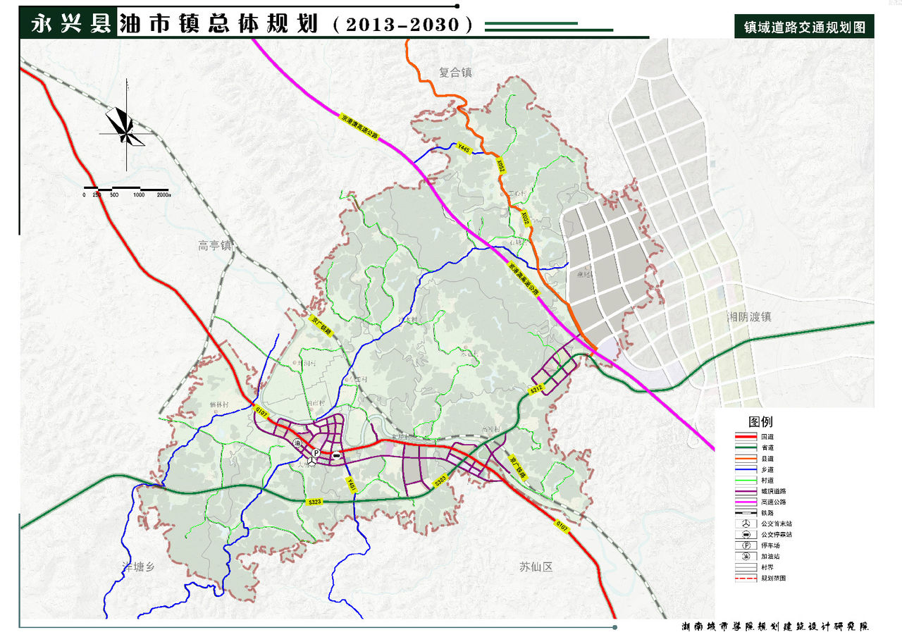 油市鎮交通圖