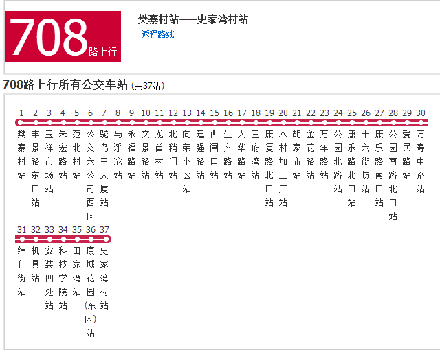 西安公交708路