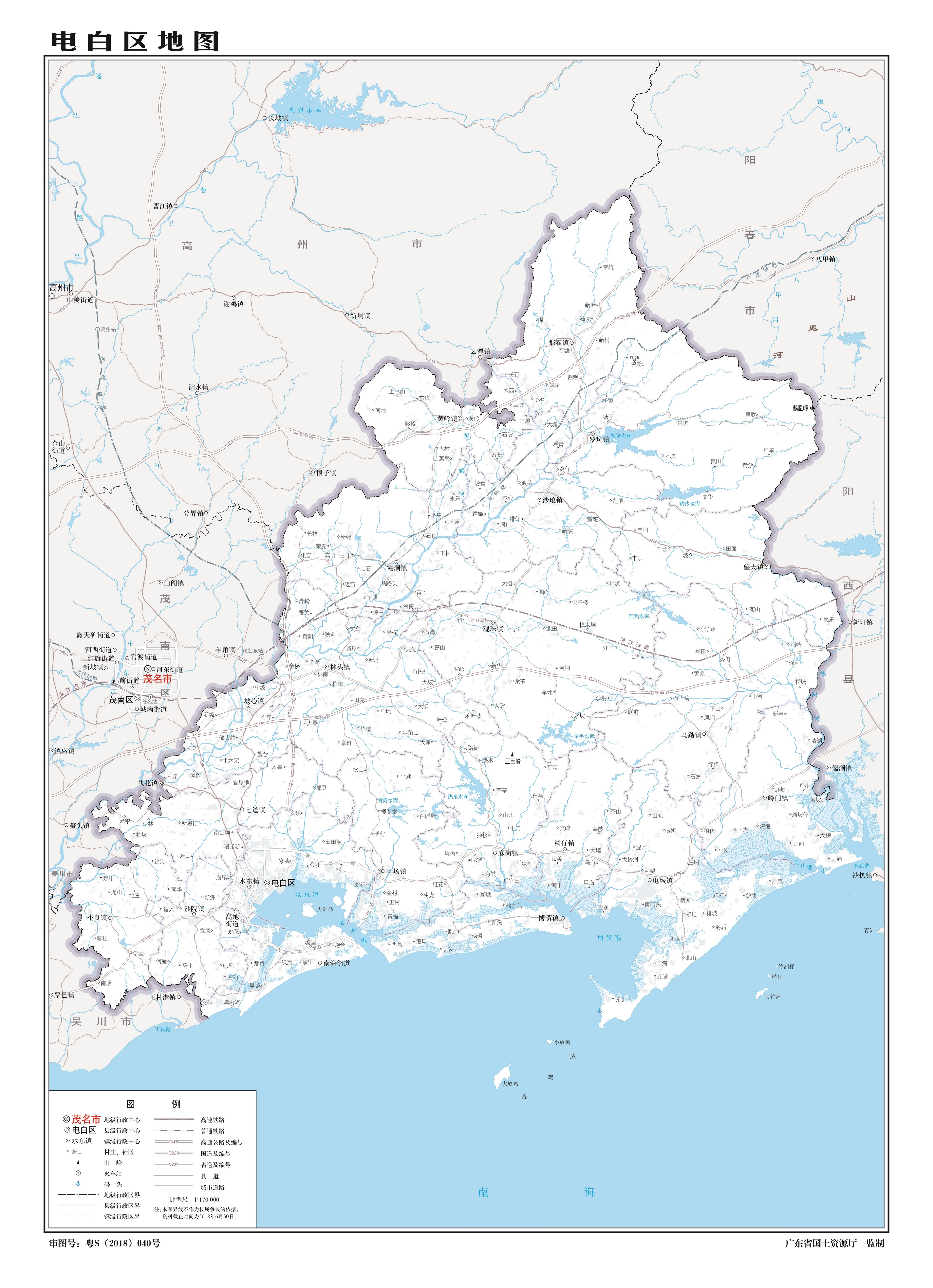 麻崗鎮在全區中的位置