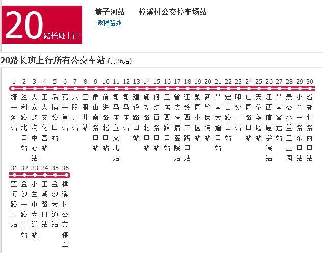 南昌公交20路長班