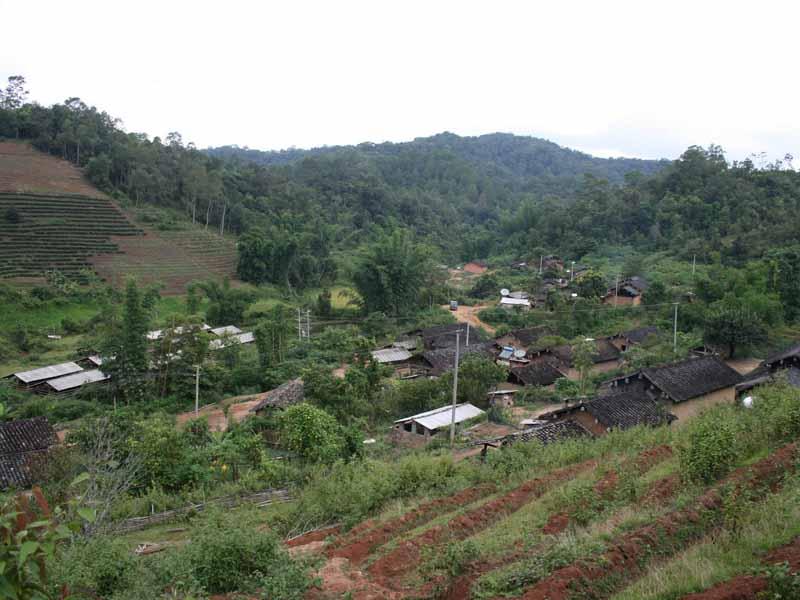 大渡崗鄉大荒田村委會高埂田村村莊全景