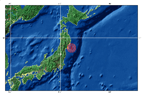 日本本州地震地理位置