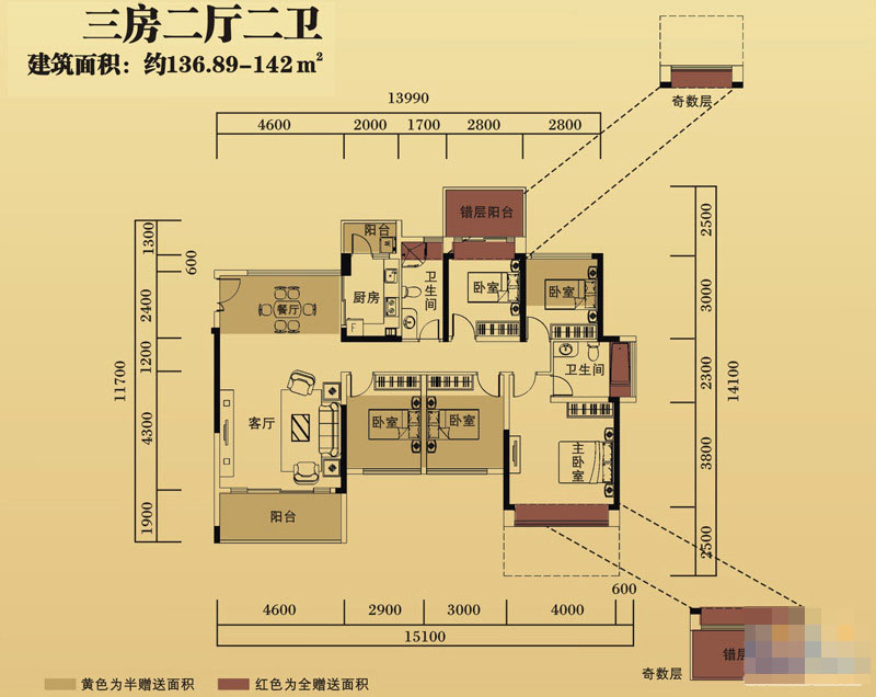 東港印象家園戶型圖舉例