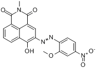 6-羥基-5[（2-甲氧基-4-硝基苯）偶氮基]-2-甲基-1H-苯並[DE]異喹啉-1,3-(2H)-二酮