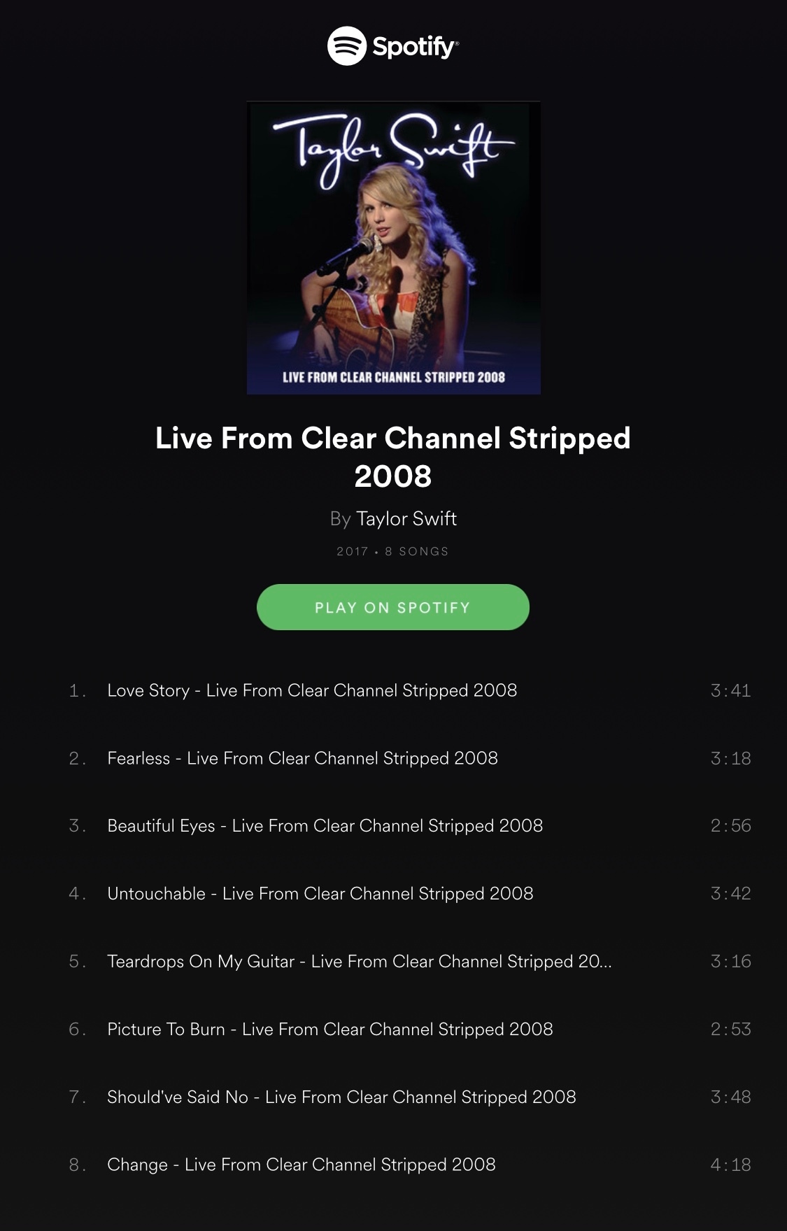 Live From Clear Channel Stripped 2008