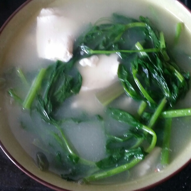 豌豆尖南豆腐湯