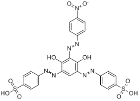 2-[[2,4-二羥基-3-[（4-硝基苯基）偶氮]-5-[（4-磺苯基）偶氮]苯基]偶氮]-5-硝基-苯磺酸二鈉鹽