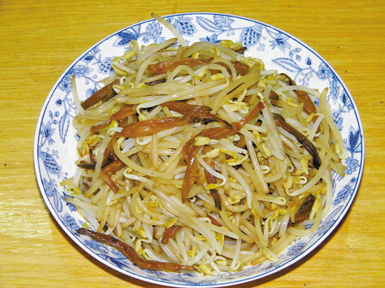 金針菜炒綠豆芽