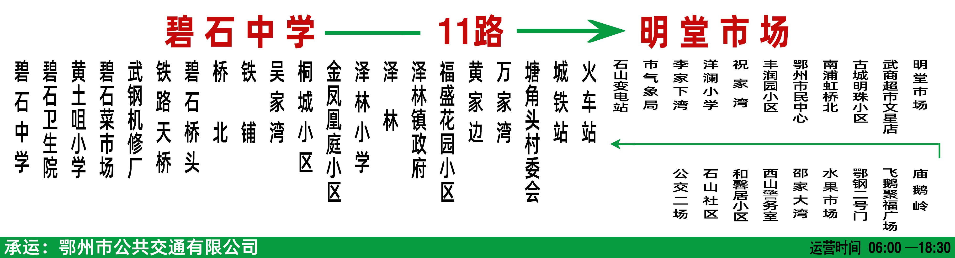 鄂州公交11路