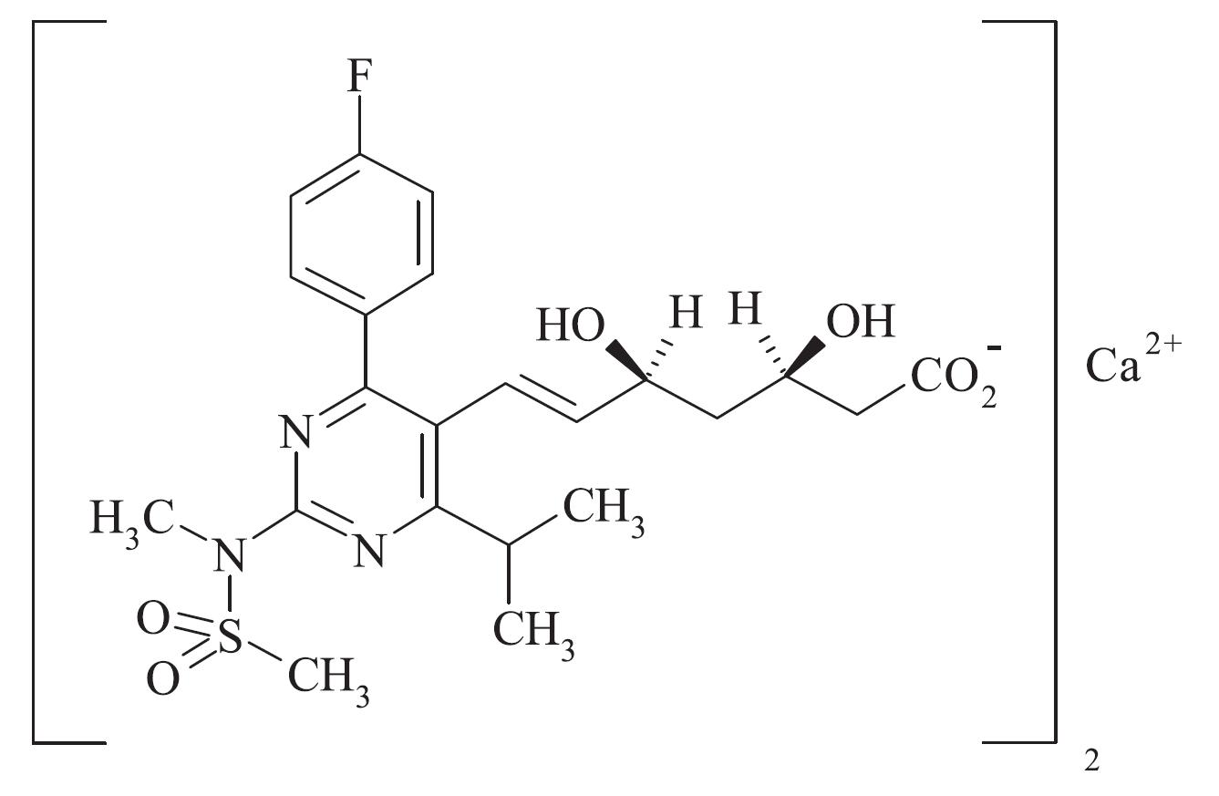 瑞舒伐他汀鈣結構式