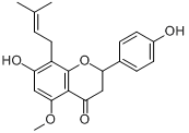 2,3-二氫-7-羥基-2-（4-羥基苯基）-5-甲氧基-8-（3-甲基-2-丁烯基）-4H-1-苯並吡喃-4-酮