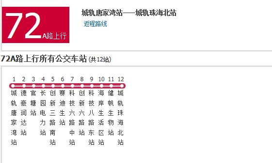 珠海公交72A路