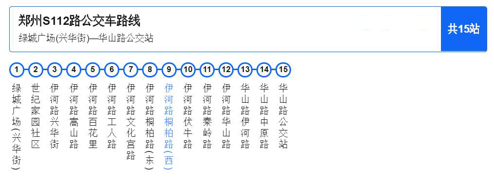 鄭州公交S112路（上行）