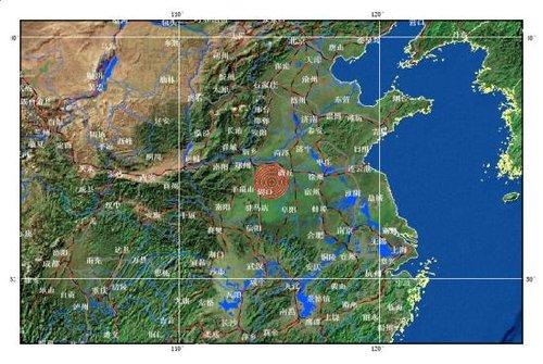 3·8河南周口地震衛星截圖