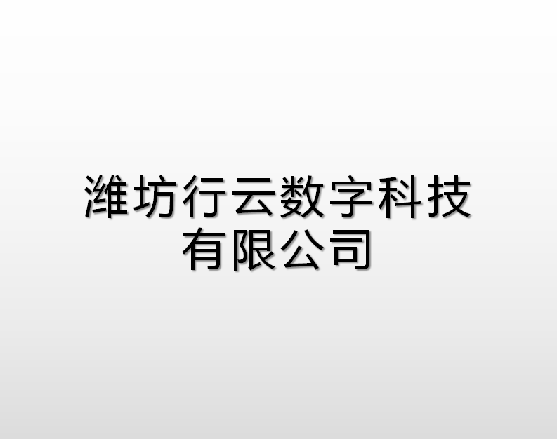 濰坊行雲數字科技有限公司